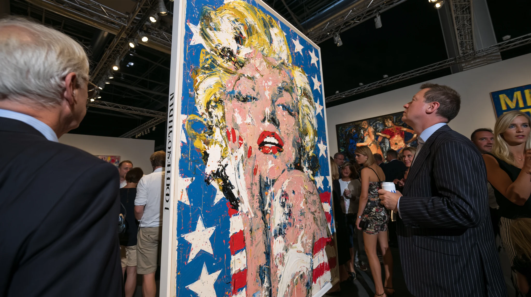 Une œuvre contemporaine lors d’une présentation